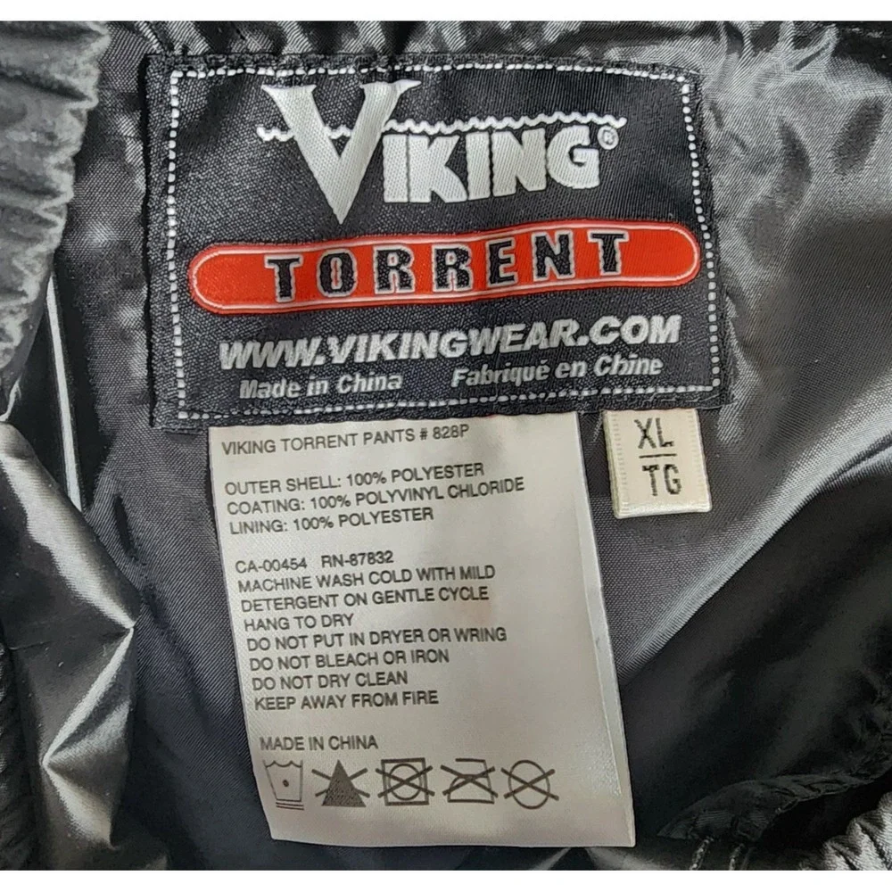 Viking Torrent Black Pants Men's Sz XL Waterproof Windproof NWT Outdoors